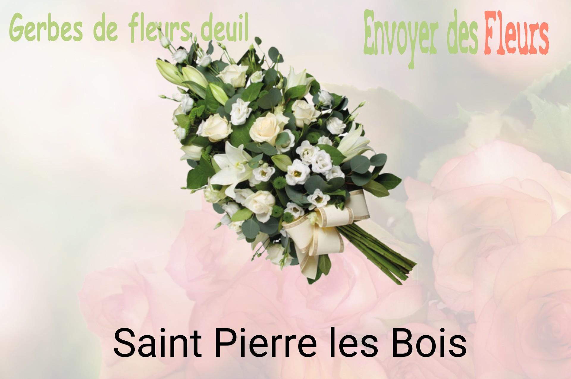 Gerbe de fleurs de deuil livrée à Saint-Pierre-les-Bois